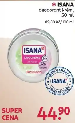 Rossmann Isana deodorant krém nabídka