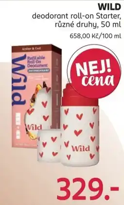 Rossmann Wild deodorant roll-on Starter nabídka