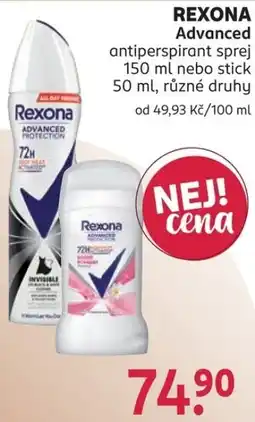 Rossmann Rexona Advanced antiperspirant nabídka