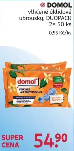 Rossmann Domol vlhčené úklidové ubrousky nabídka