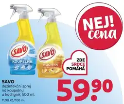 Rossmann Savo dezinfekční sprej na koupelny a kuchyně nabídka
