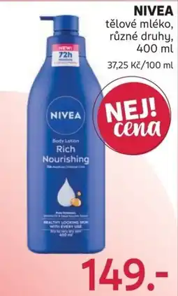Rossmann Nivea tělové mléko nabídka