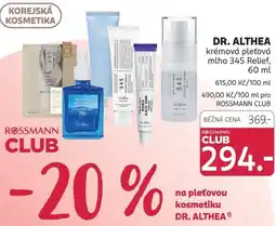 Rossmann Dr. Althea krémová pleťová mlha 345 Relief nabídka