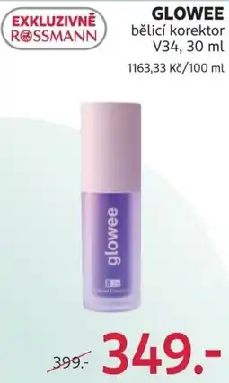 Rossmann Glowee bělicí korektor V34 nabídka