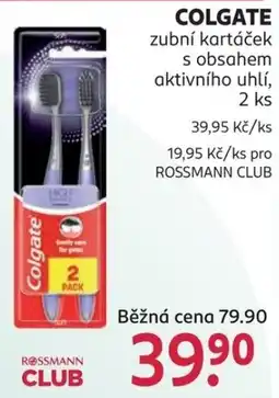 Rossmann Colgate zubní kartáček s obsahem aktivního uhlí nabídka