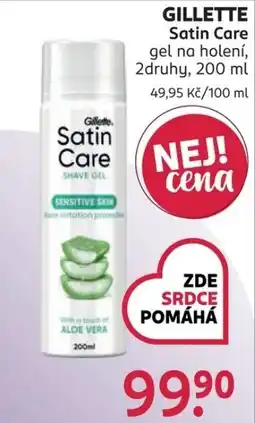 Rossmann Gillette Satin Care gel na holení nabídka