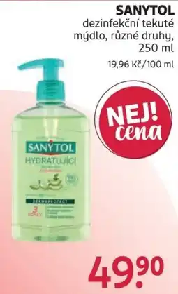 Rossmann Sanytol dezinfekční tekuté mýdlo nabídka