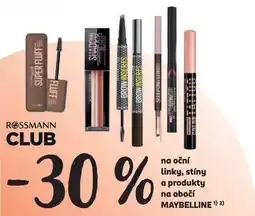 Rossmann Maybelline oční linky, stíny a produkty na obočí nabídka