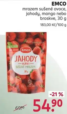 Rossmann Emco jahody plátky sušené mrazem nabídka
