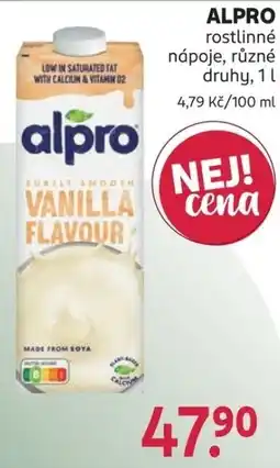 Rossmann Alpro rostlinné nápoje různé druhy nabídka