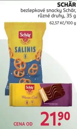 Rossmann Schär bezlepkové snacky nabídka