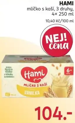 Rossmann Hami mlíčko s kaší nabídka