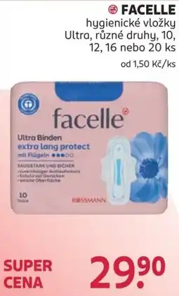 Rossmann Facelle hygienické vložky ultra nabídka