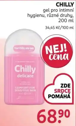 Rossmann Chilly gel pro intimní hygienu nabídka