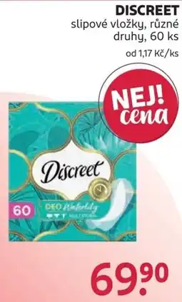 Rossmann Discreet slipové vložky nabídka