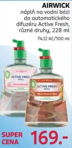 Rossmann Airwick náplň na vodní bázi do automatického difuzéru Active Fresh nabídka