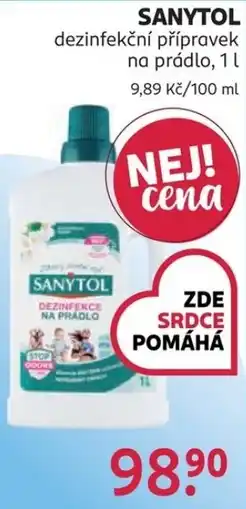 Rossmann Sanytol dezinfekce na prádlo nabídka