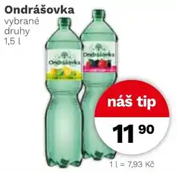 Konzum Ondrášovka vybrané druhy nabídka