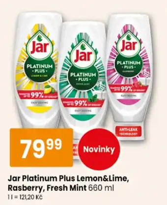 Jar Platinum Plus Lemon&Lime, Raspberry, Fresh Mint