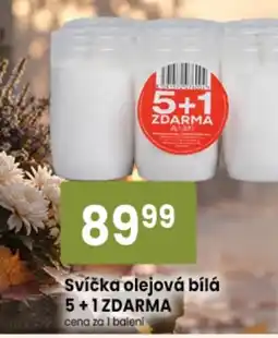 TEMPO Svíčka olejová bílá nabídka