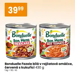 TEMPO Bonduelle fazole bílá v rajčatové omáčce, červená s kukuřicí nabídka