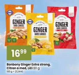 TEMPO Bonbony Ginger Extra strong, Citron a med, Liči nabídka