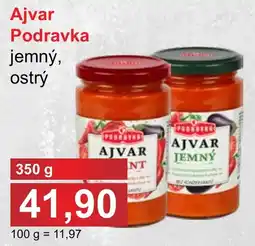 PLUS JIP Podravka ajvar jemný ostrý nabídka