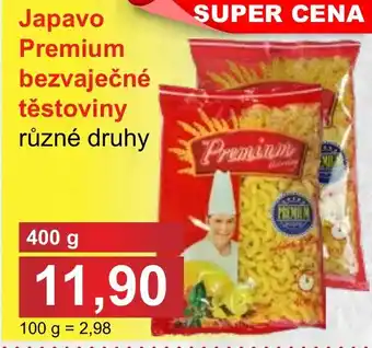 Japavo Premium bezvaječné těstoviny