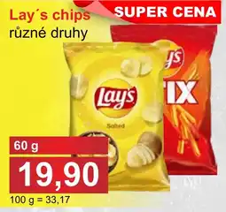 PLUS JIP Lay's chips různé druhy nabídka