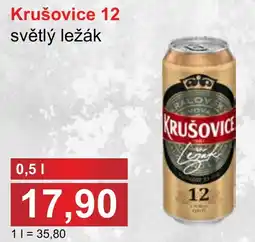 PLUS JIP Krušovice světlý ležák nabídka
