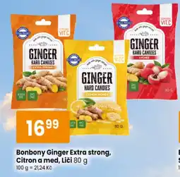 TEMPO Bonbony Ginger Extra strong, Citron a med, Liči nabídka
