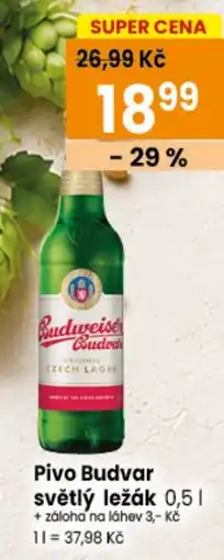 TEMPO Pivo Budvar světlý ležák nabídka