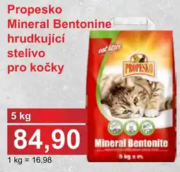 PLUS JIP Propesko Mineral Bentonite hrudkující stelivo pro kočky nabídka