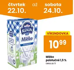 TEMPO Kunin Mléko polotučné nabídka