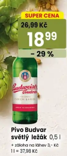 TEMPO Budweiser Budvar světlý ležák nabídka