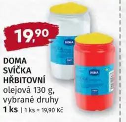 Konzum Doma svíčka hřbitovní nabídka