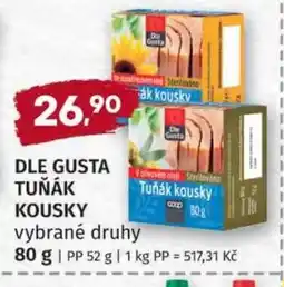 Konzum Dle Gusta tuňák kousky nabídka
