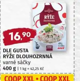 Konzum Coop rýže dlouhozrnná varné sáčky nabídka