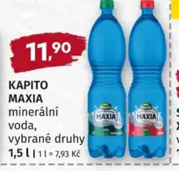 Konzum Maxia minerální voda nabídka