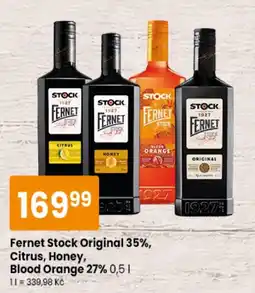TEMPO Fernet Stock Original, Citrus, Honey, Blood Orange nabídka