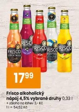 TEMPO Frisco alkoholický nápoj nabídka