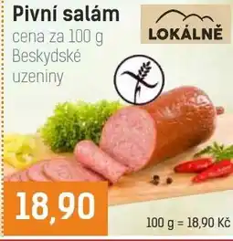 Konzum Beskydské uzeniny Pivní salám nabídka