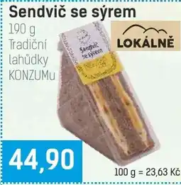 Konzum Sendvič se sýrem nabídka