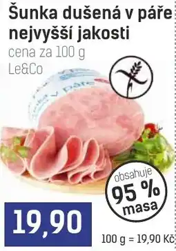Konzum Le&Co šunka dušená v páře nabídka