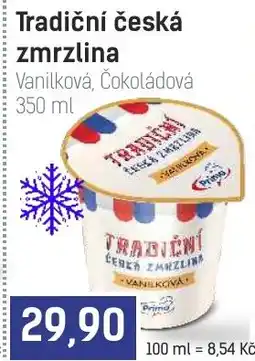Konzum Prima tradiční česká zmrzlina vanilková nabídka
