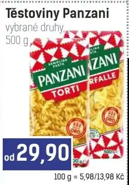 Konzum Panzani těstoviny vybrané druhy nabídka