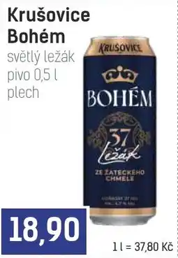 Konzum Krušovice Bohém světlý ležák nabídka
