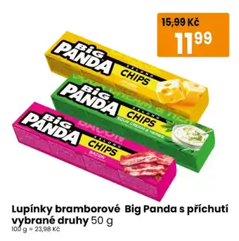 Big Panda lupínky bramborové s příchutí vybrané druhy
