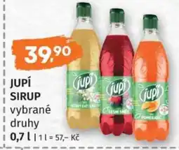 Konzum Jupí sirup vybrané druhy nabídka