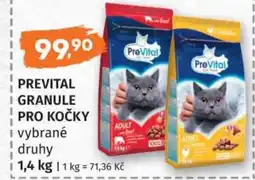 Konzum Prevital granule pro kočky vybrané druhy nabídka